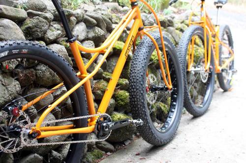 velocityusa:  (Almost) identical twins. Two Jones Bikes on Dually rims with a few subtle differences