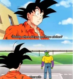 Satanstrousers:goku Was Just Asking A Simple Question And Piccolo Came For His Life