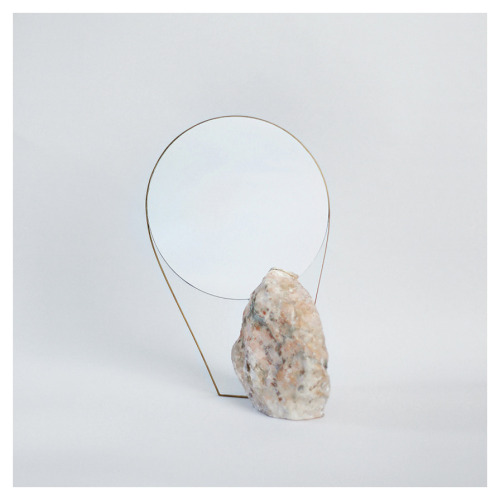 styletaboo: Katharina Eisenköck - Tension Mirror [alabaster, leather, brass, mirror]