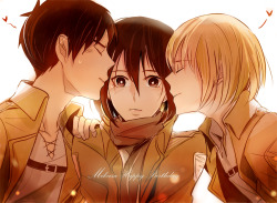 hatsunecherry:  Happy Birthday, Mikasa! 