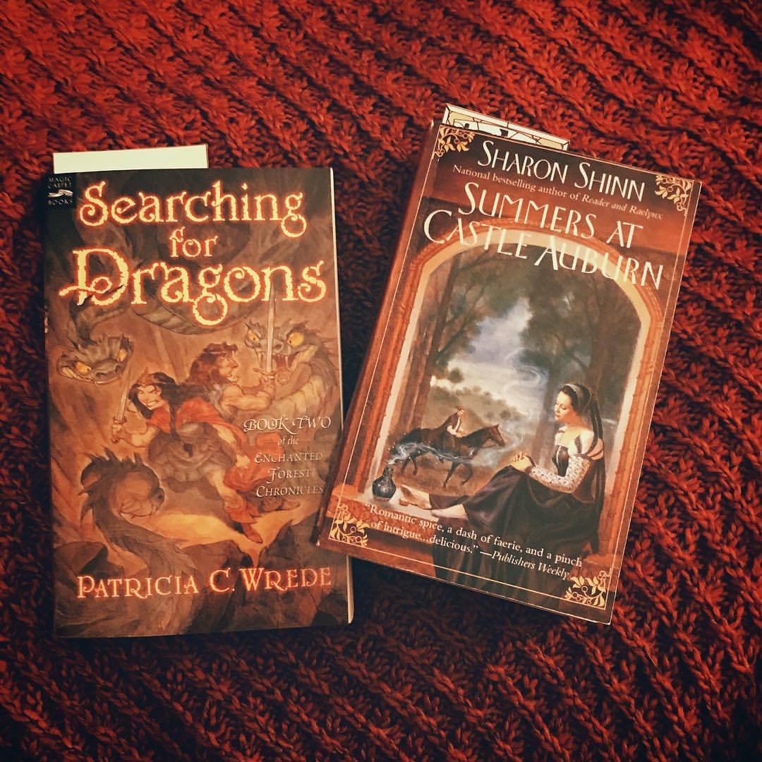 Started two new books today! Excited for both of these!
.
.
Whatcha guys reading?
.
.
#books #bookstagram #instabook #instabooks #sharonshinn #patriciacwrede #enchantedforestchronicles #summersatcastleauburn