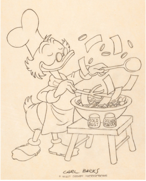 Banker’s Salad. Carl Barks cover art for Uncle Scrooge #43 (1963).Image 3 is an early painting of th