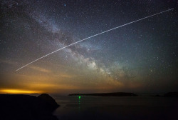 theverge:  just—space:The ISS travelling above Caldey Island in Pembrokeshire 