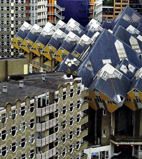 danismm:Cube houses, Rotterdam, The Netherlands 1980s. Arch. Piet Blom.