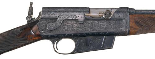 Factory engraved Remington Model 8 Premier Grade F semi automatic rifle, early 20th century.from Roc