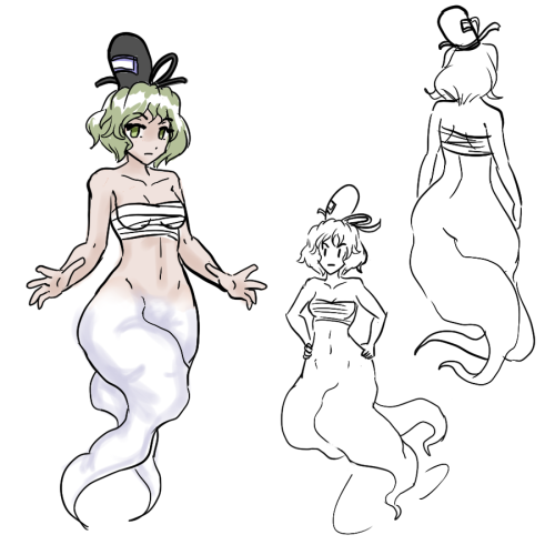 do you ever wonder about ghost anatomy? I do.I’m imagining that although she has one tail per leg, s
