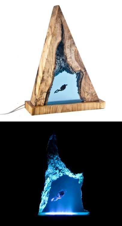 sosuperawesome: Wood and Resin Lamps and Sculptures   Dada Atolye on Etsy  