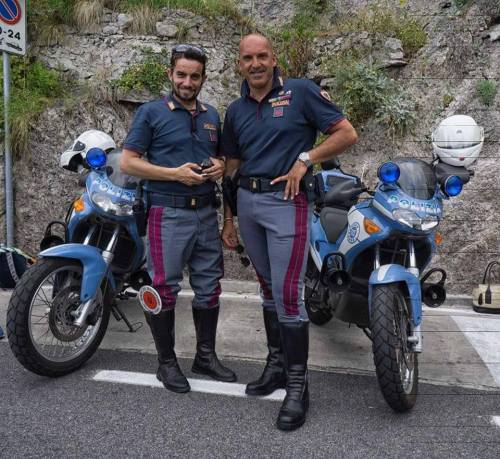 Italian motorcycle cops