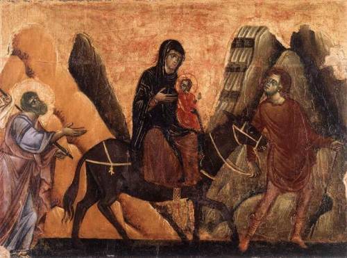 Flight into Egypt, Guido da Siena, 1270s
