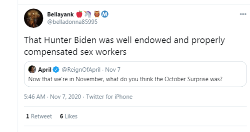 “Hunter Biden is a cool as fuck rock star” turned out not to be winning smear strategy, 