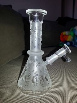 missmarijane:  Hand-carved mini 6” tube, done by the late Chris Buddha at 503 Liberty Glass. This teeny thing riiips!