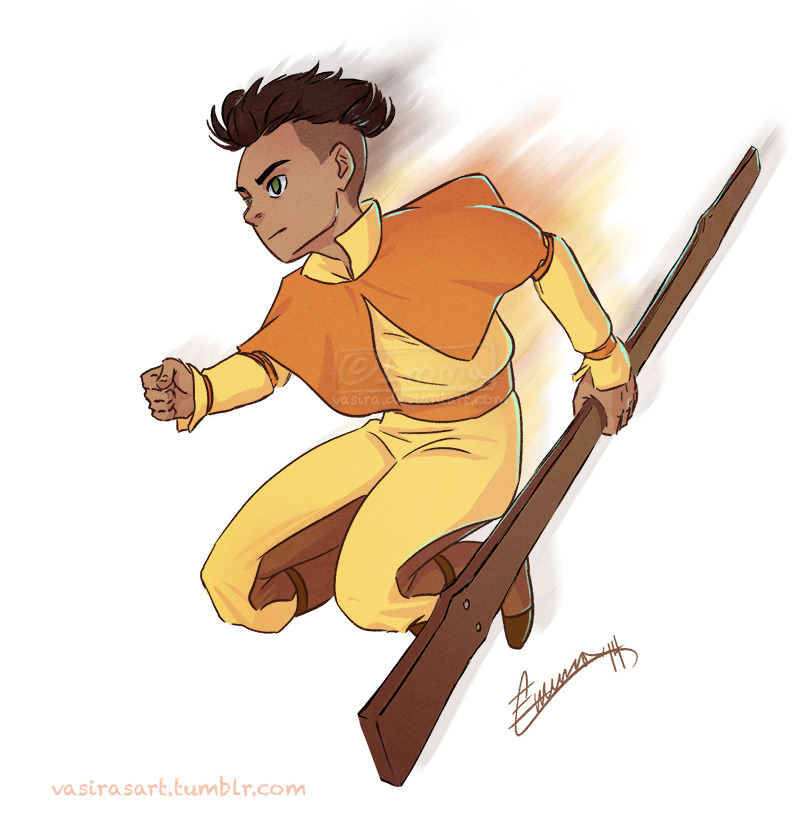 vasirasart:  Some doodles of the new airbender kid seen in the Legend of Korra book