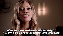 nmimarks:     Black women are not often told that we’re beautiful unless we align with certain standards. Trans women certainly are not told we’re beautiful. Seeing a black transgender woman embracing and loving everything about herself might be inspiring