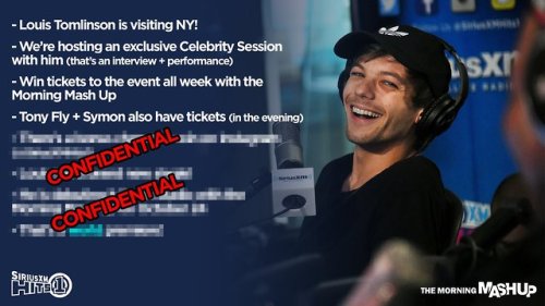 @MorningMashUp: We are bringing @Louis_Tomlinson back to NYC for an exclusive celebrity session next