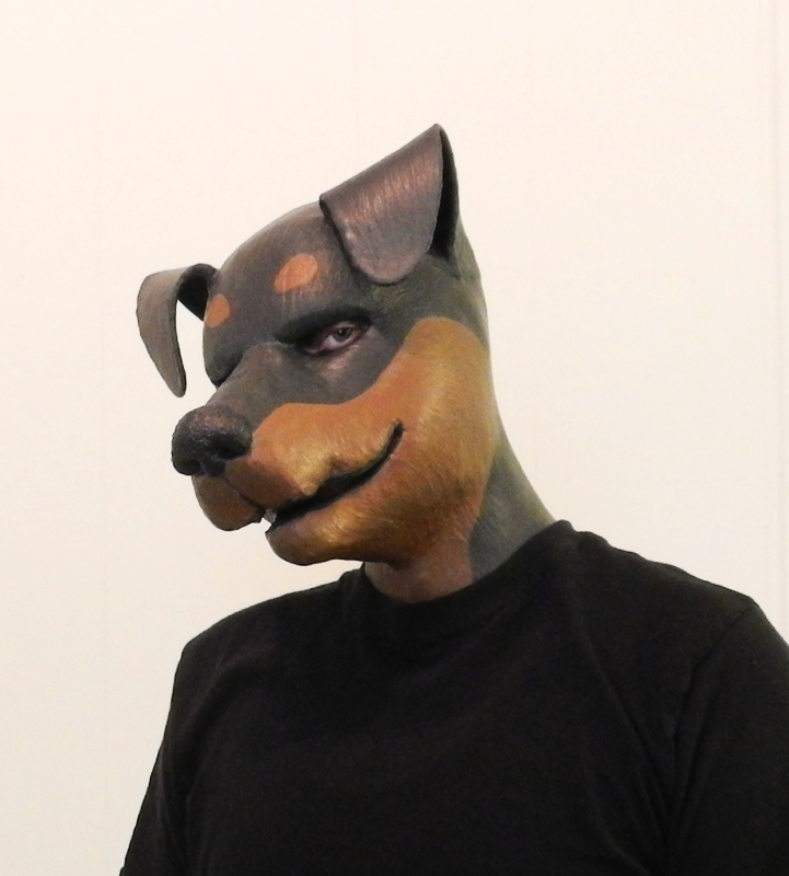 whatagoodpup:  Woof woof! I turned into a rubber doberman/rottweiler yesterday, just