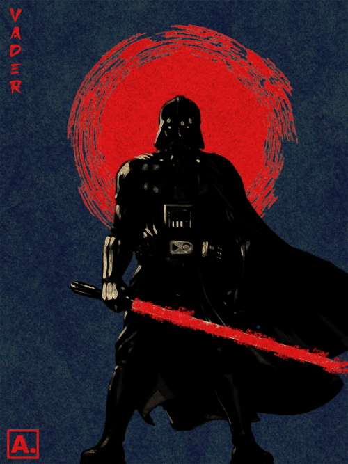 tiefighters: Darth Vader - Japanese Style PosterArt by Kingston Abinesh