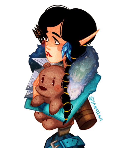 samazkma:Woot my 2nd fanart for Critical Role !! It’s Vex'ahlia and Trinket! I went with the other o