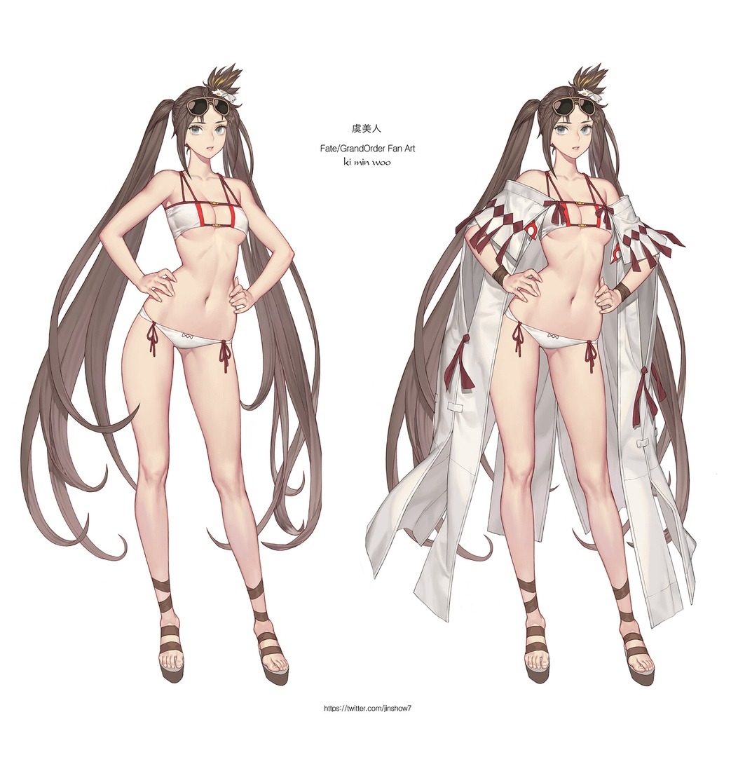 Artstation Select Ki Minwoo Fgo 虞美人 水着 Game Concept