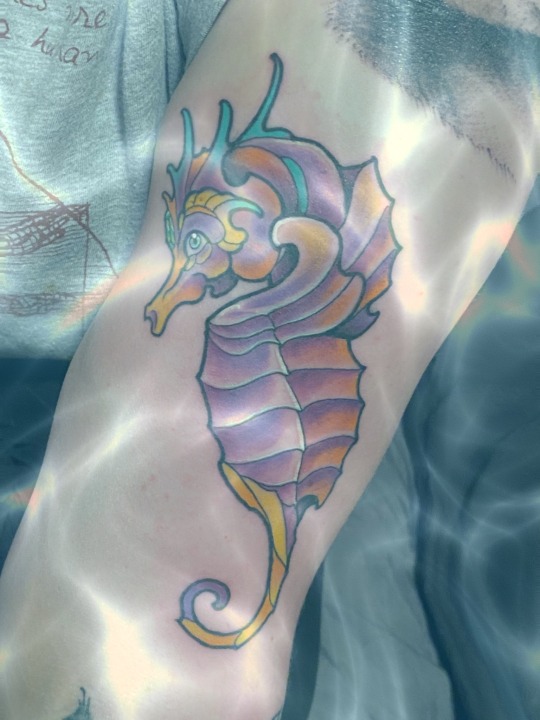 submitted by https://candycupcakez.tumblr.com/Wanna see your tattoo here? Submit! ✨ neotrad;seahorse