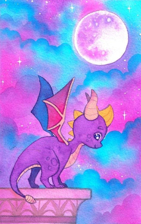 tantziki:Wanted to cheer myself up so I painted a little Spyro