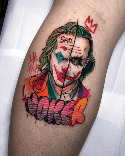 The Joker Tattoos Meanings Tattoo Designs  Ideas