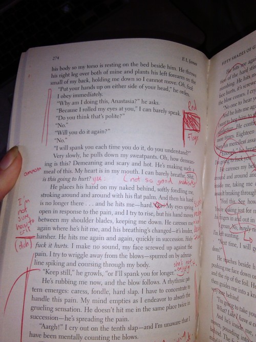 liannakristine:  tangled-to-perfection:  lukeskywalkersbutt:  mysticorset:  ariasune:  One Shade of Grey An in-progress complete annotation of Fifty Shades of Grey.  I love you.  Mail it to the author when you’re done.  You’re my new hero.  Hahahaha