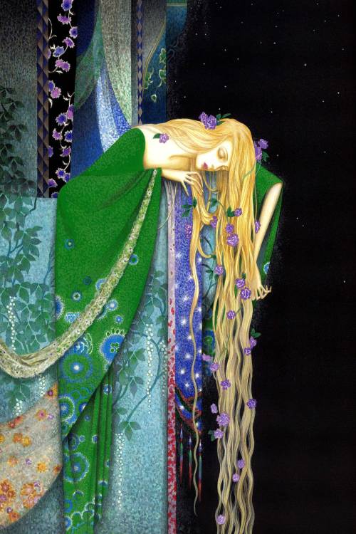 Toshiaki Kato aka 加藤利明 (Japanese, 1943-1996, Japan) - Rapunzel from Femme Fatale Art book, Paintings