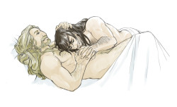 kaciart:  tallyttk: how about fili and kili waking up after their first time in bed? could be awkward or cute 