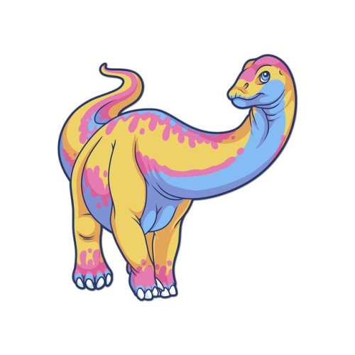 sosuperawesome:  Pride Dinosaur Stickers  Neurotic Sphynx on Etsy  See our #Etsy or #Pride tags  