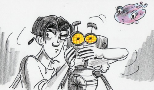 barryjohnson77: Shhh! Jim stifles B.E.N.  A story sketch of mine. Treasure Planet 