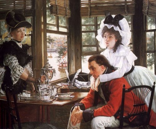 Bad News (The Parting) (1872) by James Tissot (1836-1902). National Museum of Wales, Cardiff. Recall