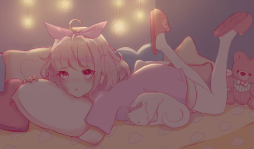 tiny-art-princess:  Sleepy time  Eep! So cute!!