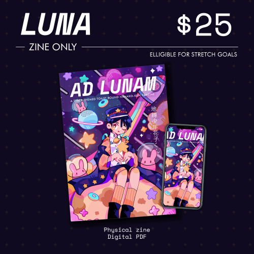 jshkspacezine:Preorders for Ad Lunam: A Space Themed Hanako Kun Zine are now officially OPEN! Explor