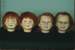 ryanhills420:  Chucky heads created by Kevin Yagher for “Child’s Play” (1988) which show the progression as Chucky becomes more human.