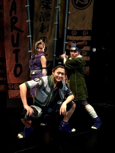 naruto-stage:  team 10 of naruto cast pt 7  hattori tsubasa (shika) inami anju (ino)