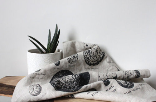 lesstalkmoreillustration: Hand Printed Linen Tea Towels By Hatchetmade On Etsy *More Things &amp
