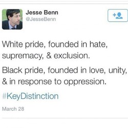 liftedtruth:  rudegyalchina:highonmelanin:thoughtsofablackgirl:Dear, white people  @ white people who keep fucking trying to claim that black pride is “racist”  DWs even he needs you to get this right .  It’s refreshing when white voices can have