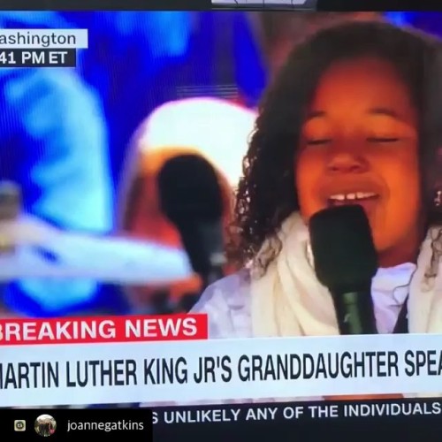 How empowering is this young grandchild of #martinlutherking #YolandaReneeKing &hellip; your gra