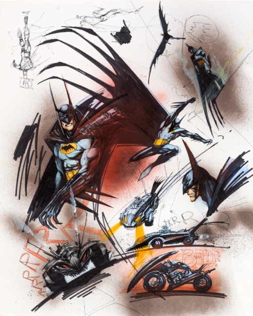 talesfromweirdland: Batman sketches by comics artist Simon Bisley from the early 1990s. Possibly for