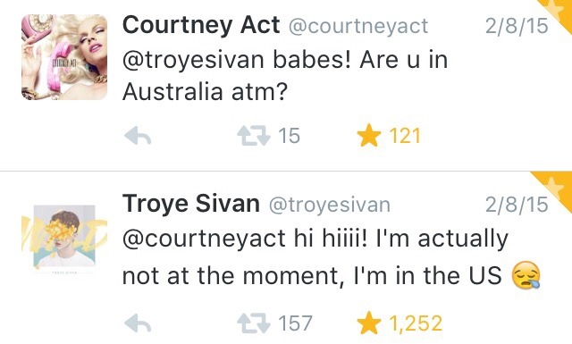 troyleryay:  courtney act is such a troye stan