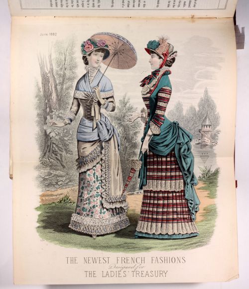 The Ladies Treasury A Household Magazine of Literature Education and Fashion1882 - with fine folding