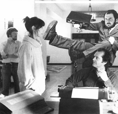 Behind The Scenes: Stanley Kubrick flying kicks an unsuspecting Shelley Duvall on the set of The Shi