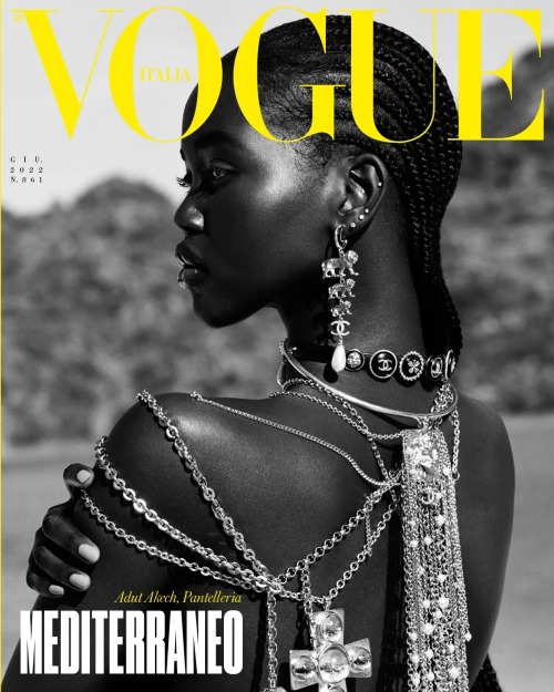 Adut Akech, photographed by Vito Fernicola and styled by Imruh Asha for Vogue Italia June 2022