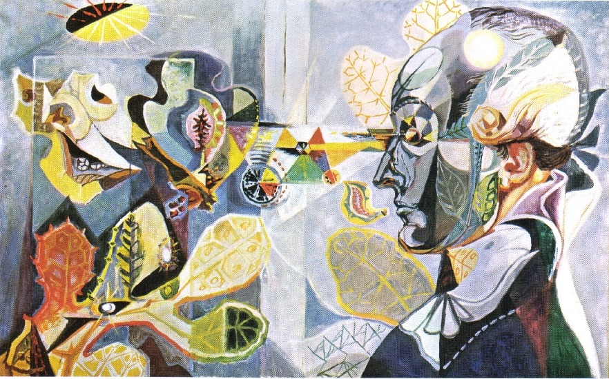 surrealism:  Goethe or the metamorphosis of plants by André Masson, 1940. Oil on