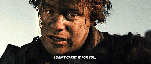 vivienvalentino:Sam looked at him and wept in his heart, but no tears came to his dry and stinging e