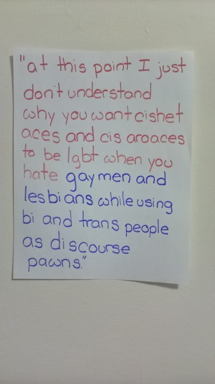 discourse-dykee: anacephobiaproject: [handwritten in red and purple: “at this point I just dont unde