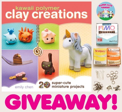 Enter for a chance to win a signed copy of my book, Kawaii Polymer Clay Creations, along with some c
