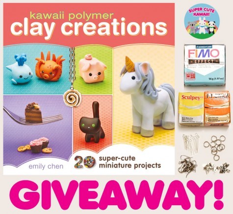 Enter for a chance to win a signed copy of my book, Kawaii Polymer Clay Creations, along with some c