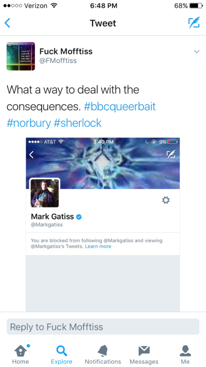 theanti-septic: whimsicalethnographies:Eeesh, Mark is blocking people. Good for him! With that Twitt