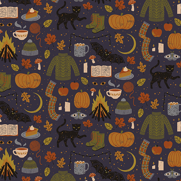 lordofmasks:  Autumn Nights | Camille Chew A cozy, spooky, fall inspired pattern.